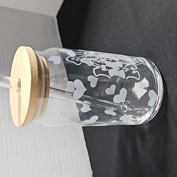 GLASS TUMBLER WITH GLASS STRAW - Picture 7 of 7